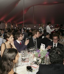 Seniors enjoyed a formal dinner and wine under a tent on South Lawn on May 4. 